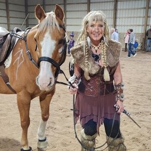 Viking Style Fur Vest Costume Accessory in Brown